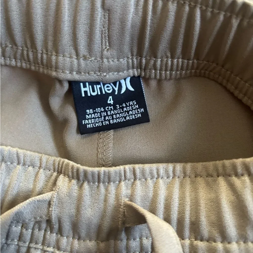 Hurley Orange T-Shirt and Tan Shorts Set
